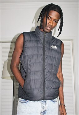 Vintage Y2K Grey The North Face Gilet Puffer Jacket