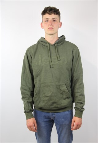 VINTAGE JEEP KHAKI GREEN HOODIE