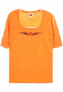 Harley Davidson 90's Crewneck Back Print T Shirt XLarge Oran