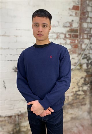 VINTAGE RALPH LAUREN CREWNECK SWEATSHIRT - NAVY