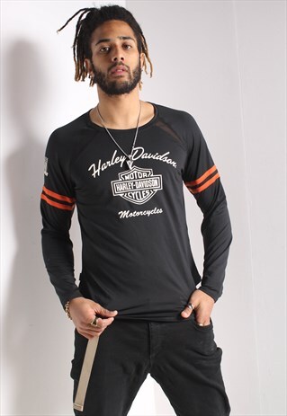 VINTAGE HARLEY DAVIDSON LONG SLEEVE T-SHIRT BLACK (RL)