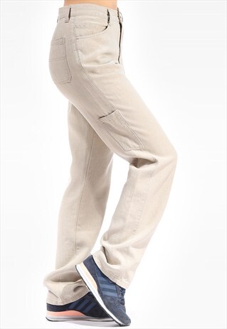 VINTAGE LINEN TROUSERS WIDE LEG