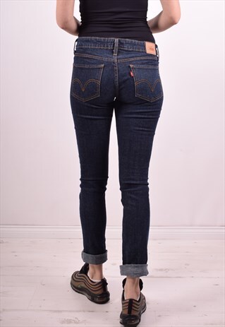 LEVI'S 518 WOMENS VINTAGE JEANS W30 L31 BLUE 90S