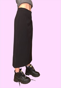 Y2k Long High Waist Cargo Vintage Black Skirt