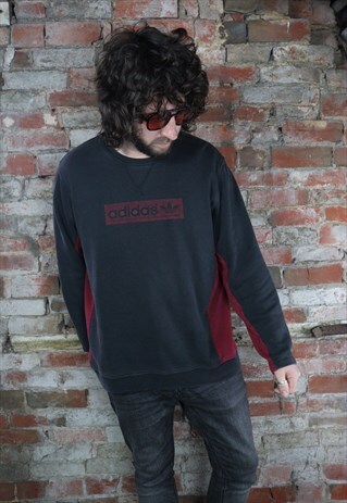 VINTAGE 90'S ADIDAS OVERHEAD SWEATSHIRT, XL
