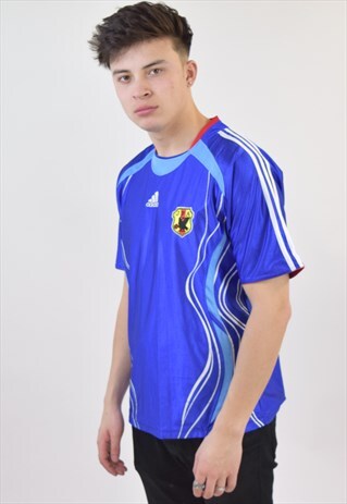 VINTAGE BLUE JAPAN ADIDAS FOOTBALL SHIRT
