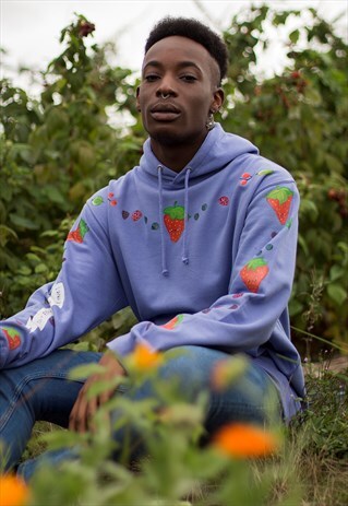 HAND PAINTED UNISEX, DON'T BERRY YOUR FEELINGS HOODIE