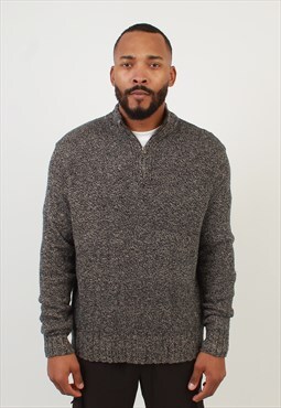 Men's Polo Ralph Lauren Grey Marl Zip Neck Sweater