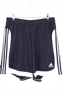 Vintage Adidas Shorts Black Striped Colour Block With Logo