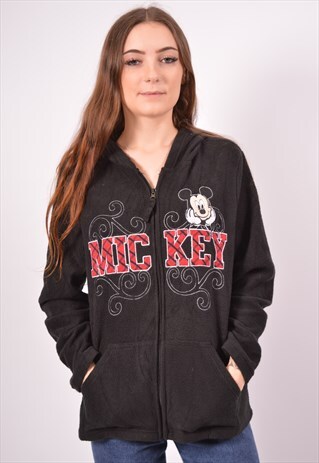 VINTAGE DISNEY FLEECE HOODIE SWEATER GREY
