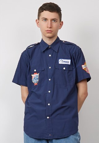 VINTAGE 90'S TOMMY HILFIGER BADGE SHIRT