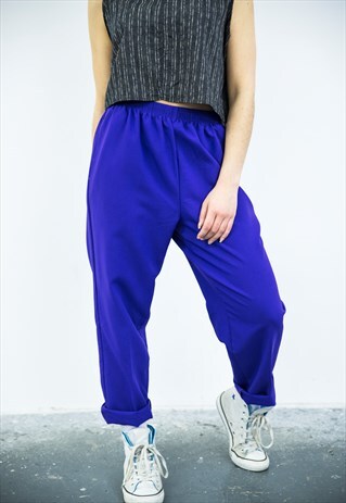 VINTAGE 1990S PURPLE HIGH-WAISTED TROUSER