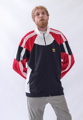 VINTAGE MENS ADIDAS ORIGINALS TRACK TOP TEAM JACKET