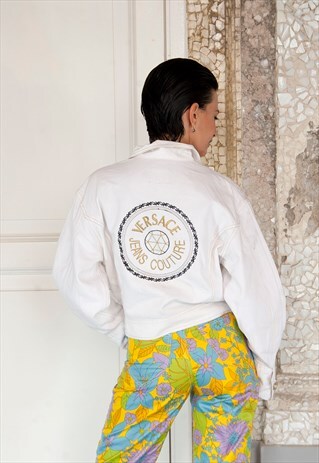 RARE VINTAGE 80S VERSACE JEANS COUTURE DENIM JACKET