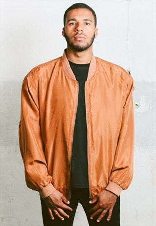 VINTAGE SILK BOMBER JACKET