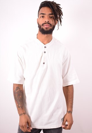 LEVI'S MENS VINTAGE T-SHIRT TOP MEDIUM WHITE 90S