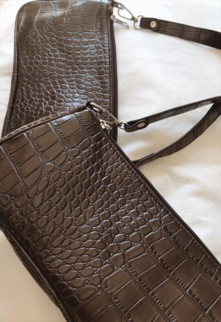 'RACHEL BAG' 90'S STYLE FAUX LEATHER TOTE BAG