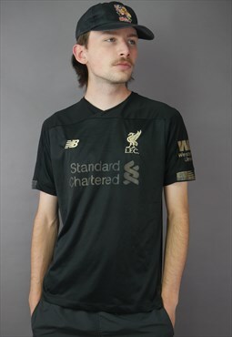 Vintage New Balance Liverpool Football Shirt in Black