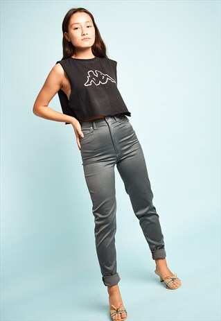 VINTAGE Y2K KITSCH HIGH WAIST KOOKAI SHIMMER TROUSERS