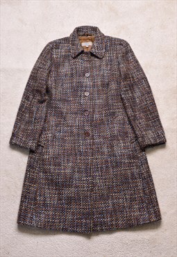 Women's Vintage Marks and Spencer Brown Blue Coat