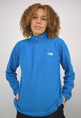 VINTAGE 90S NORTH FACE BLUE 3/4 ZIP FLEECE