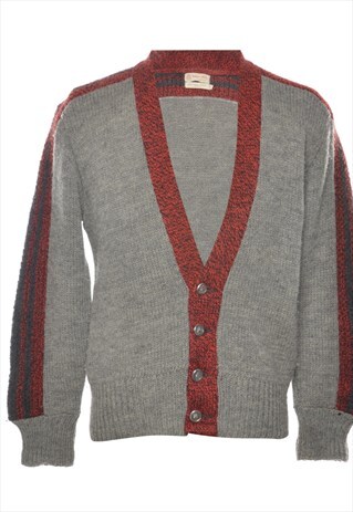 VINTAGE BEYOND RETRO GREY CARDIGAN - M