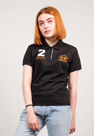 BLACK RALPH LAUREN POLO T-SHIRT