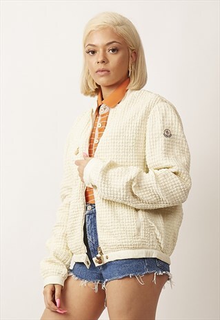 RARE VINTAGE OFF WHITE 90'S MONCLER WAFFLE BOMBER JACKET