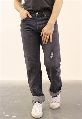 LEVI'S VINTAGE BLUE DENIM PAINT 501 JEANS