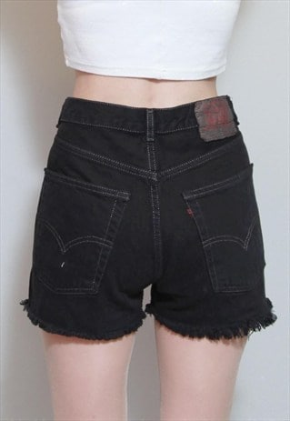 VINTAGE LEVI'S 1980'S DENIM OVER DYED BLACK LEVIS SHORTS