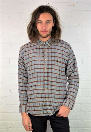 VINTAGE 90'S BRUSHED COTTON CHECKED SHIRT