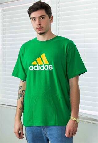 VINTAGE ADIDAS T-SHIRT LOGO 90S L 7.9