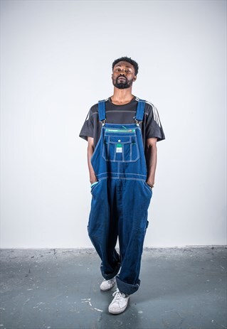 VINTAGE BLUE DENIM DUNGAREES