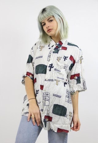 VINTAGE 90S PATTERNED SHIRT