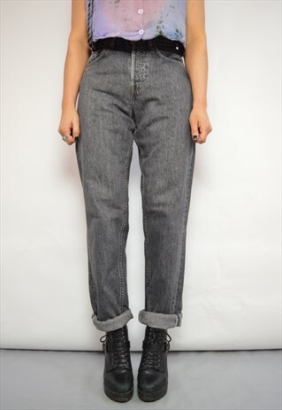 90S LEVI'S 528 DEADSTOCK GREY STONE WASH HIGH WAIST JEANS
