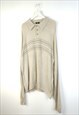 VINTAGE DOCKERS JUMPER COLLAR IN BEIGE L