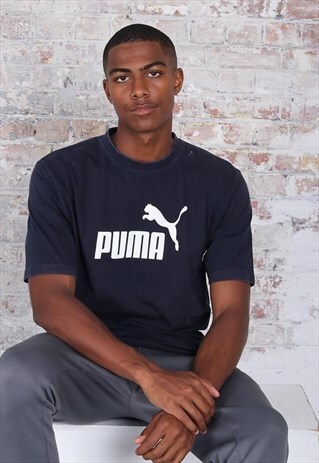 VINTAGE PUMA LOGO T-SHIRT BLACK