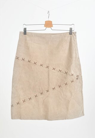 VINTAGE 90S SUEDE LEATHER SKIRT
