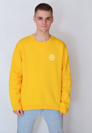 YELLOW WHEEL (WHITE) SWEATSHIRT