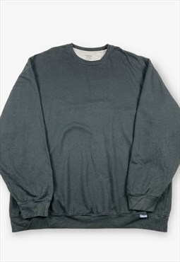 Vintage Spalding Thick Plain Sweatshirt Black 4XL BV17522