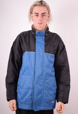 NIKE MENS VINTAGE JACKET MEDIUM BLACK 90S