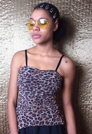 LEOPARD PRINT CORSET STYLE TOP