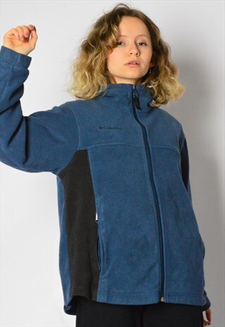 Y2K BLUE COLUMBIA FLEECE ZIPPER JACKET