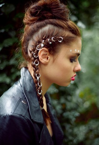 HAIR RINGS, SILVER HAIR RINGS, FESTIVAL HAIR, BOHO HAIR