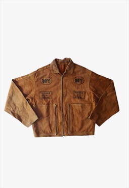 Vintage 1977 Cowboy Firenze Brown Leather Jacket