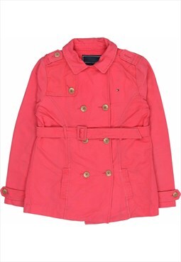 Tommy Hilfiger 90's Button Up Trench Coat XLarge Pink