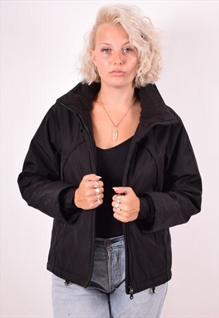 SERGIO TACCHINI WOMENS VINTAGE PADDED JACKET LARGE BLACK 90S