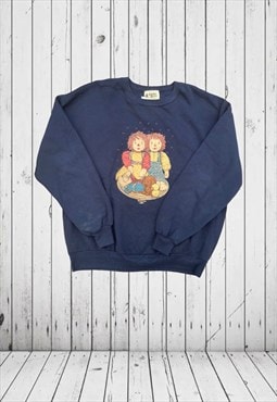 vintage blue sweatshirt doll design