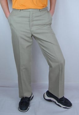 Vintage 90's Baggy Cream Straight Dad Casual Suit Trouser