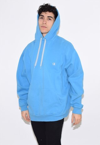 VINTAGE 90S BLUE CHAMPION HOODIE